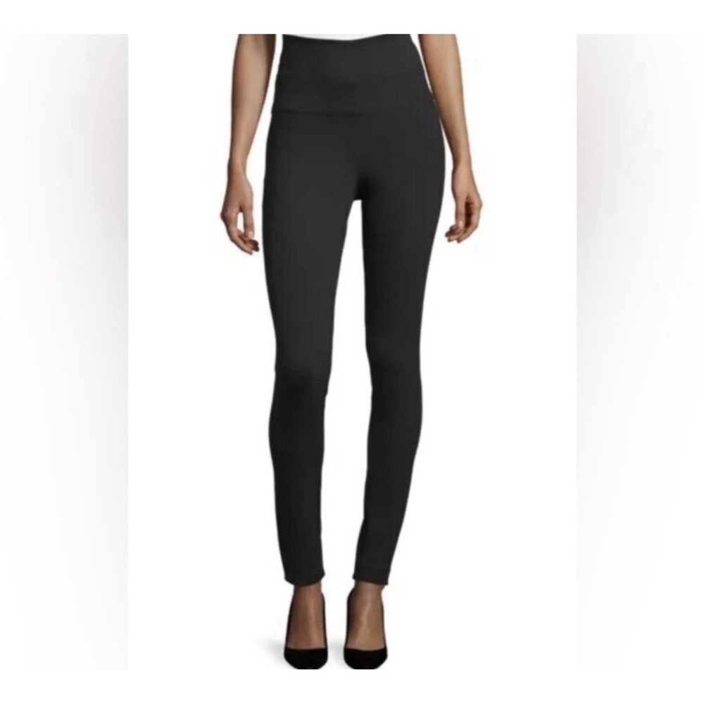 Veronica Beard Black High-Rise Ponte Back Zip Leggings Sz 6‎